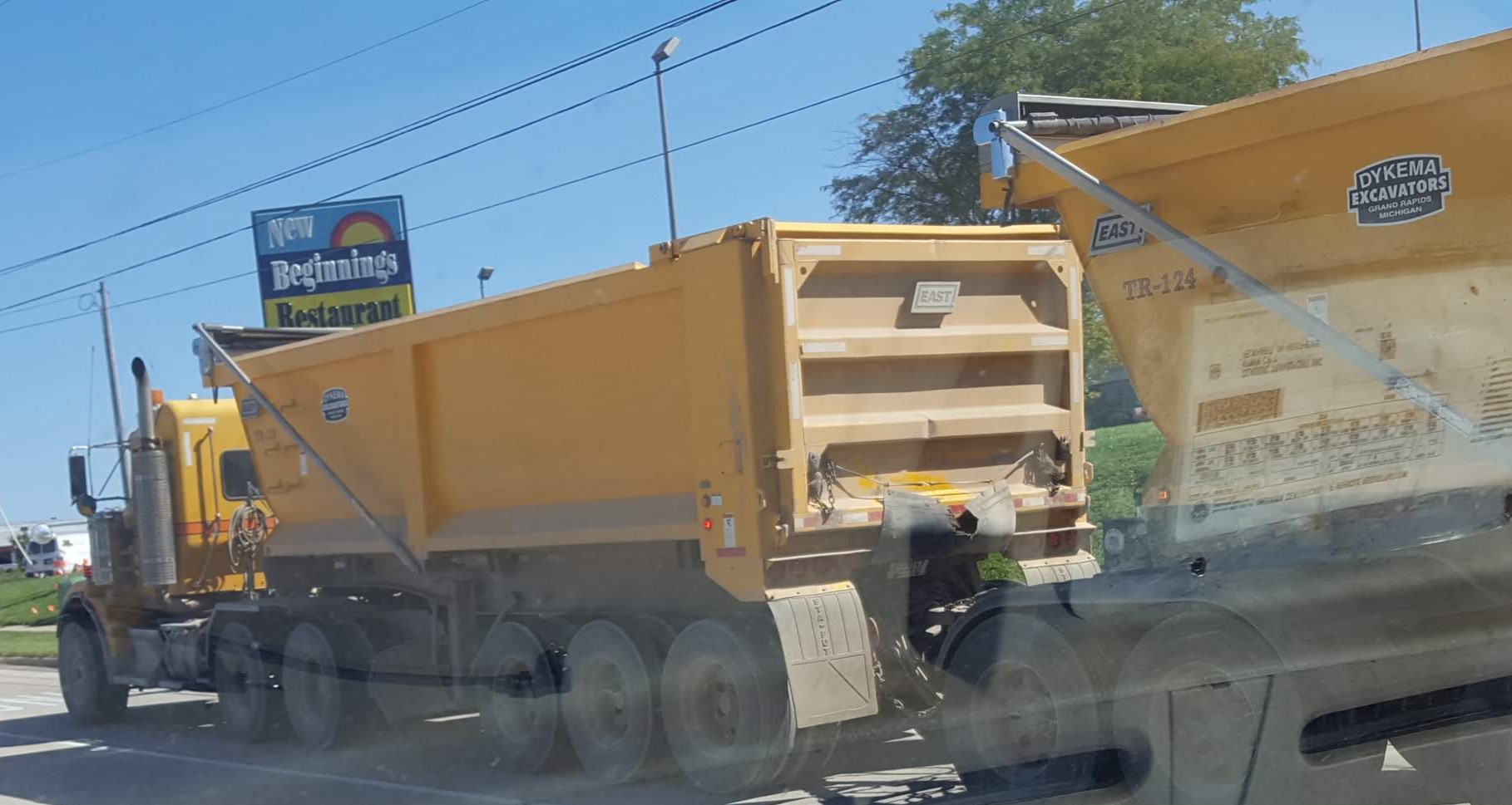 Yellow gravel train